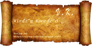 Virág Konrád névjegykártya