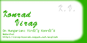 konrad virag business card